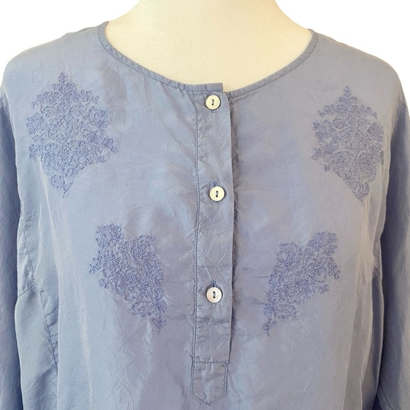 Victoria's Secret Embroidery Silk Tunic Blouse - Sz XL - Picture 3 of 12
